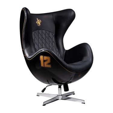 Imagem de Poltrona Decorativa Egg Chair Lotus nº 12 Preta G53 - Gran Belo