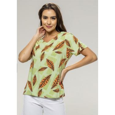 Imagem de Blusa Pau a Pique Viscose Estampada Verde