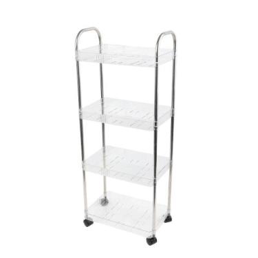 Imagem de Carrinho Multiuso Affresco 4 Prateleiras Transparente - Conthey