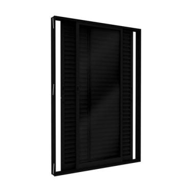 Imagem de Porta Balcão de Alumínio de Correr Lateral 3 Folhas Móveis 215x160cm L