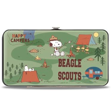 Imagem de Carteira Peanuts, Dobradiça, Cenas de Beagle Scouts Happy Camper Beagle, Couro Vegano