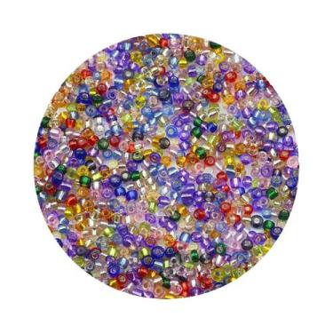 Imagem de Miçangas De Vidro Prateadas Internas 3mm 650pçs 18g Para Pulseiras, Co