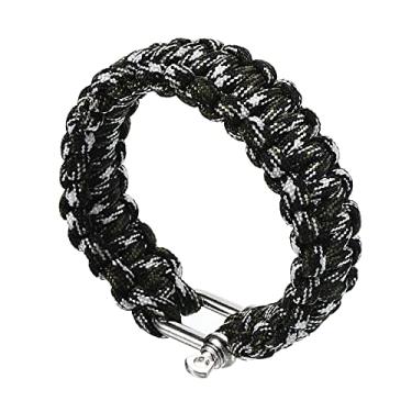 Imagem de Pulseiras de paraquedas de sobrevivência, pulseira de paraquedas trançada, lembrancinhas de festa, presentes de acampamento, envoltórios ao ar livre para homens, camuflagem, One Size, Poliéster, Sem