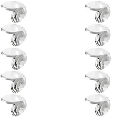 Imagem de Pacote com 10 protetores de canto transparentes para amortecedores, amortecedores de segurança de borda de móveis para qualquer canto de mesa - esférico