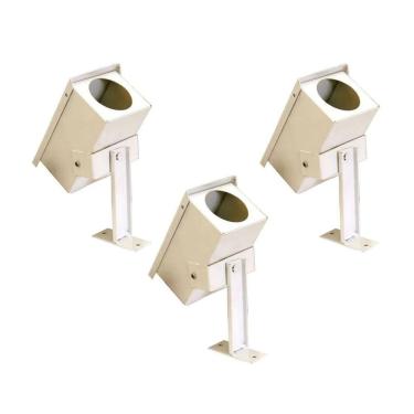 Imagem de Kit 3 Proteções Reforçadas Câmera Segurança Bullet 11X23X9Cm