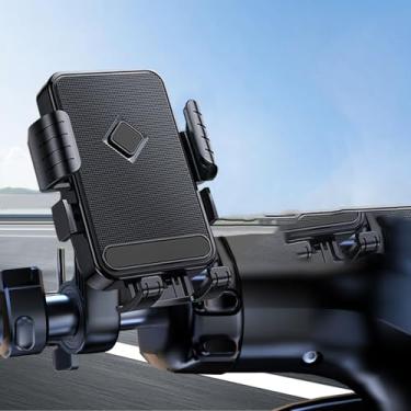 Imagem de Suporte de celular para carro, suporte de telefone de bicicleta elétrica, à prova de choque e anti-vibração para bicicleta elétrica e motocicleta, operação com uma mão (alça 535)