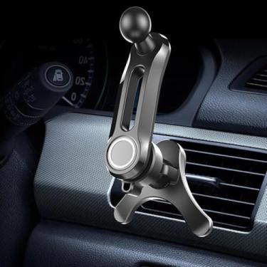 Imagem de 1 peça acessórios de ventilação de carro longos pretos elegantes, acessórios para suporte de telefone, base em forma de Y, porta circular de ar condicionado, clipe de suporte de carro