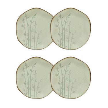 Imagem de Conjunto 4 Pratos de Sobremesa 21,5 cm Ryo Bambu Porcelana Oxford