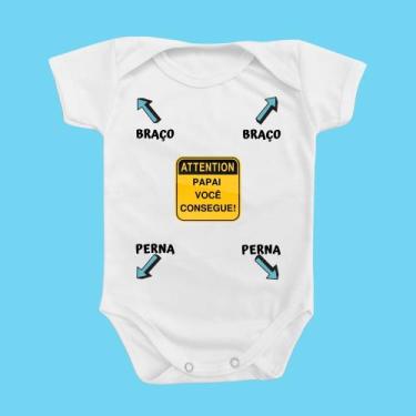 Imagem de Roupinha Body de Bebê Temático Instruções para o Papai Menino Presente