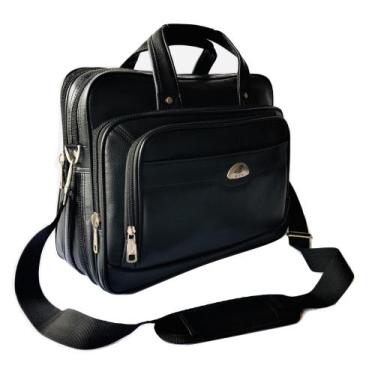 Imagem de Pasta Maleta Executiva Bolsa Masculina Trabalho Couro Sint P Notebook 