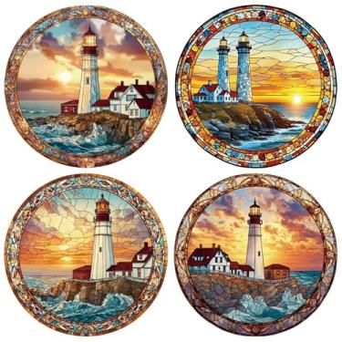 Imagem de GORGECRAFT 4 peças decalques de janela de farol 16 cm adesivos redondos de janela de vidro reutilizáveis não adesivos estáticos porta deslizante decorativa alerta para evitar pássaros ataques de cães