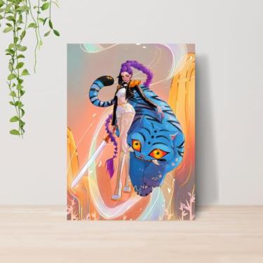 Imagem de Genérico, Quadro Guerreiras do Kpop Saja Boys A4 | Placa MDF 015