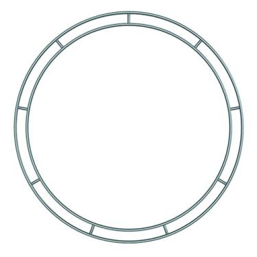 Imagem de Anel de arame de metal moldura de guirlanda de metal de Natal moldura de guirlanda de arame anéis para Natal casamento férias jardim decoração de festa em casa 30 cm (cor aleatória) forma grinalda fazendo anel