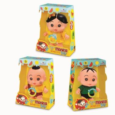 Imagem de Kit Brinquedo Turma da Mônica Baby Magali Cascão e Cebolinha - Adijoma