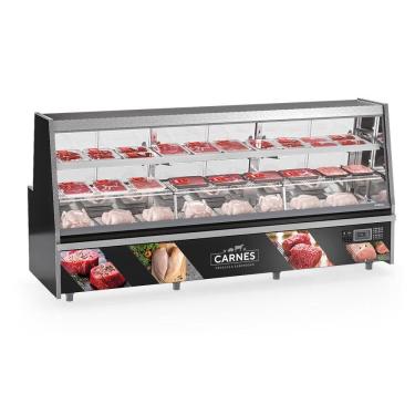 Imagem de Balcão de Açougue Refrigerado Turino Preto 220V GRTA-300 PR Gelopar