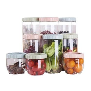 Imagem de Conjunto 3 Potes Com Tampa Livre De Bpa 450Ml/1000Ml/1600Ml