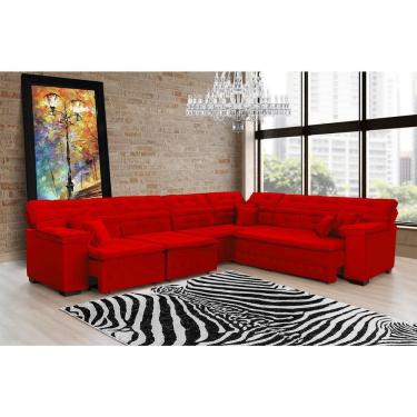 Imagem de Sofá de Canto Magno 2,37x3,97m Vermelho