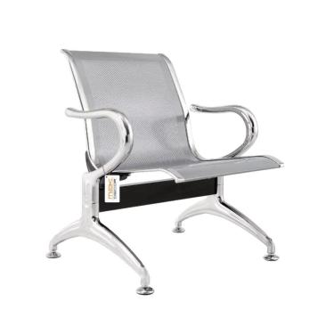 Imagem de Cadeira Longarina Sem Estofado Cromada 1 Lugar