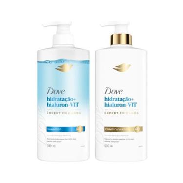 Imagem de Kit Dove Shampoo 600ml + Condicionador 600ml Hialuron-vit