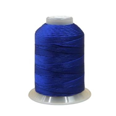 Imagem de Cordão de seda torcida de 1 mm, fio de poliéster com 3 camadas para artesanato DIY, macramê, pingentes, joias, pulseiras da amizade, colares (azul royal)