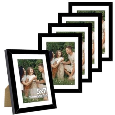 Imagem de JCJMY Conjunto de 5 porta-retratos 12 x 17 cm com 10 x 15 cm, tela de 10 x 15 cm com tapete ou 12 x 18 cm sem tapete, moldura para pôster de parede 12 x 17 cm com acrílico resistente à quebra para