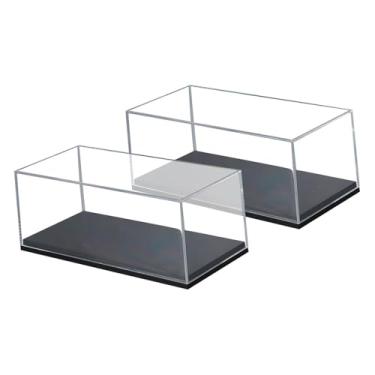 Imagem de Luwecf 2x Vitrine para Miniaturas de Carros, Caixa de Armazenamento 1/64, Caixa de Exibição Transparente à Prova de Poeira para Colecionadores de Miniaturas