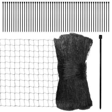 Imagem de Huakaile Barreira de rede para lagos de 33 x 100 m, proteção de cerca de cervo de malha, rede reutilizável para pássaros para galinheiro, folhas, plantas, jardim, frutas, árvores, aves, vegetais, ao