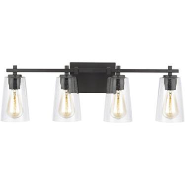 Imagem de Feiss VS24304ORB Iluminação de parede de vidro para banheiro Mercer, 4 luzes 240 watts (73,5 cm L x 23,8 cm A), bronze polido a óleo