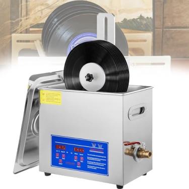 Imagem de Limpador UltrassôNico DoméStico de 6,5 L,PotêNcia De Aquecimento De 300W,PotêNcia UltrassôNica De 180W,Temperatura De Aquecimento 0-80°C Para Limpeza De Discos De Vinil E Cds