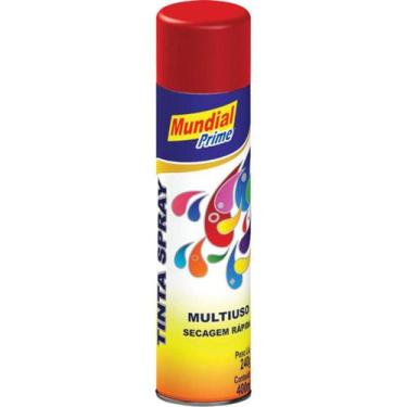 Imagem de Spray de Tinta Vermelho Mundial Prime Uso Geral 400ml