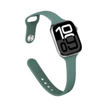 Imagem de Pulseira De Silicone Slim Para Apple Watch 45mm 44mm 40mm 41mm Bracele