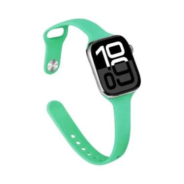 Imagem de Pulseira De Silicone Slim Para Apple Watch 45mm 44mm 40mm 41mm Bracele