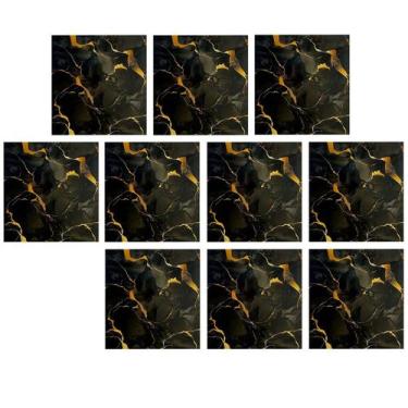 Imagem de Placa Adesiva Marmore 3D Kit 10 uni Obra Reforma Papel de Parede Autoc