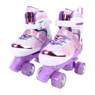 Imagem de RiToEasysports Patins Infantis, 4 Tamanhos Ajustáveis ​​com Rolamentos Silenciosos ABEC e Rodas de PU Piscantes para Patinação Interna e Externa de 6 a 12 Anos (S)