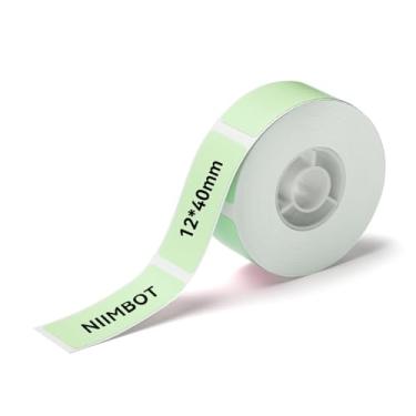Imagem de NIIMBOT Fita de etiquetagem para etiquetadora D11/D110/D101, 12 x 40 mm (0,47" x 1,57") para substituição de fita de etiquetagem de escritório em casa, verde
