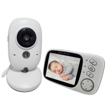 Imagem de Babá Eletrônica com Monitor LCD, Visão Noturna, Áudio Bidirecional, Sensor de Temperatura, Reprodutor de Música, Alcance de 260m, Ideal para Monitoramento de Bebês e Recém-Nascidos