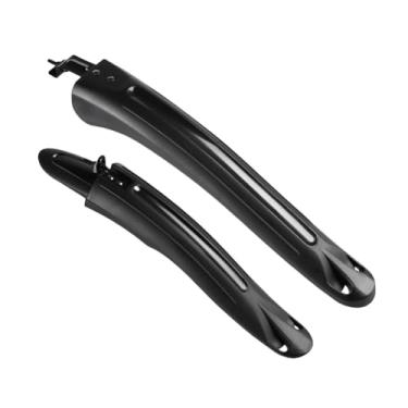 Imagem de 2 peças de para-lama de bicicleta em plástico PP macio para MTB de 26 a 29 polegadas, protetor de lama universal alargado, acessório de proteção contra respingos de lama para bicicleta.