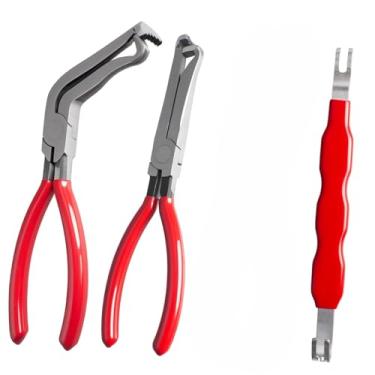 Imagem de Sluwous Alicate de desconexão elétrica, alicate de conector elétrico de atualização, ferramenta de remoção de conector elétrico automotivo, ferramentas automotivas para plugues estilo push tab