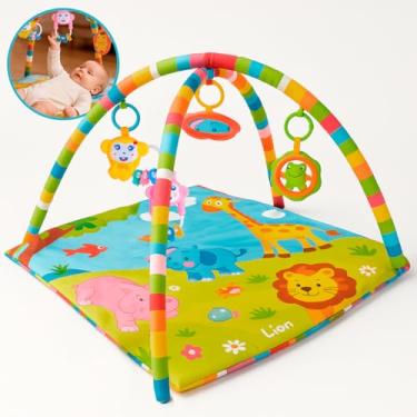 Imagem de Tapete Ginásio De Atividades Bebê Com Brinquedos Chocalhos
