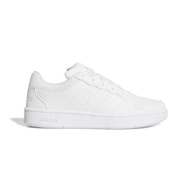 Imagem de adidas Tênis masculino clássico Hoops, Branco/Cinza, 42