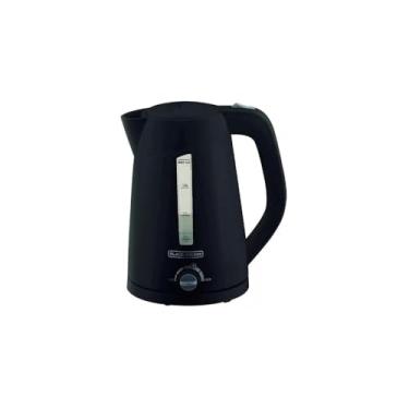 Imagem de Chaleira Elétrica Mali, 1.5 Litros, 1800W, 220V, Aço Inoxidável, Preta, Base Giratória 360 Graus, 21x14cm