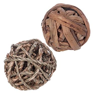 Imagem de Brinquedos para Morder Pequenos Animais 2 unidades Brinquedo de molar Cuidado com os Dentes Hamster Coelho Porcos Guiné Pets Plantas Aquáticas Brincar Exercício Alivio Tédio Estresse Ativo Jaula