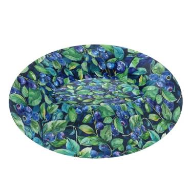 Imagem de SEHANY Cama fofa para cachorro de rosquinha de mirtilo, removível e lavável, pequena cama redonda para gatos, cama fofa super macia para animais de estimação com fundo antiderrapante para cães