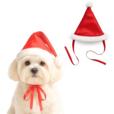 Imagem de Kit 1-4 Gorro Chapéu Natal Natalino para Cachorro Gato Noel Fantasia(TAMANHO 2,3)