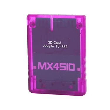 Imagem de Akozon Adaptador de Cartão de Armazenamento Transparente para - Leitor de Cartão de Memória Plug and Play para Consoles de Jogos, Compatível Com MX4SIO (Roxo Translúcido)