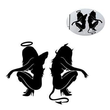 Imagem de Adesivo de Estilo Carro Anjos e Demônios Removível PET 5 Anos Sem Desbotamento para