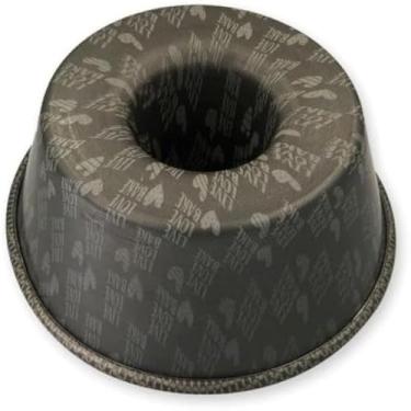 Imagem de Forma de metal para pudim, culinaria, receitas, assar bolos, pequena e resistente,cinza.