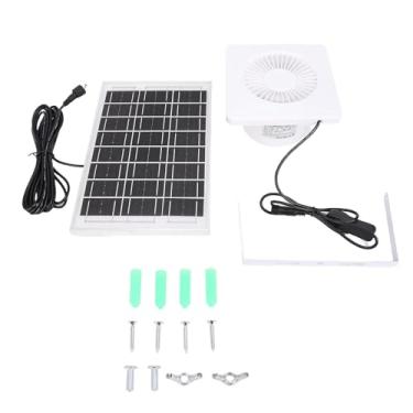 Imagem de AYNEFY Fãs de Exaustão Solar de 6W Com Painel Solar de 3,6W IP67, Kit de Ventilador de Exaustão Com Energia Solar de Alta Velocidade para Galinheiro, Estufa, Galpão, Casa de Animais de