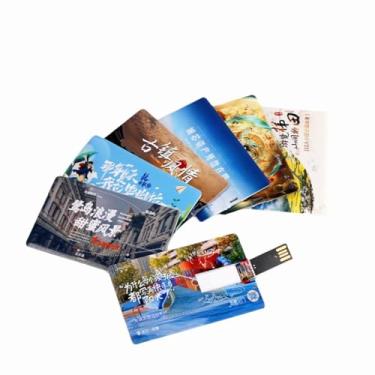 Imagem de Unidades USB de cartão de visita personalizadas, pen drive de cartão de nome personalizado com logotipo, presente USB promocional para eventos corporativos, feiras, marca comercial, embalagem
