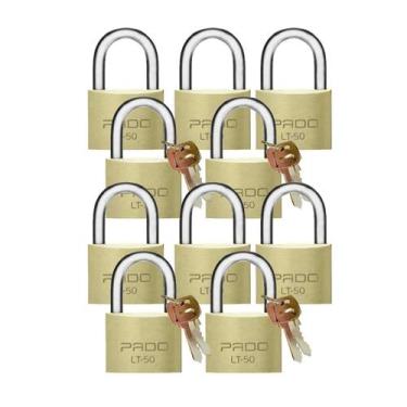 Imagem de Kit 10 und Cadeado De Latão Lt 50 50mm Pado
